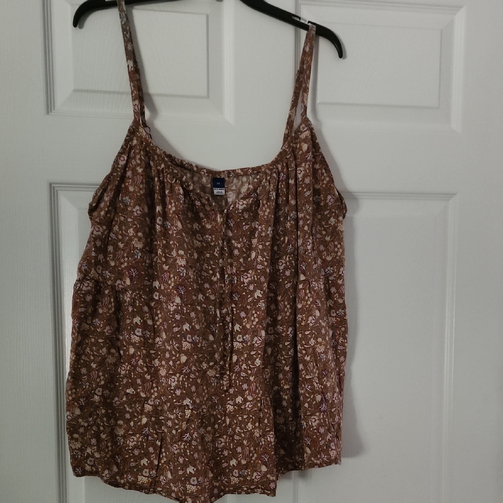 Old Navy Brown Floral Camisole